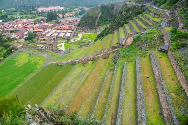 Круговые Террасы Древних Инков Долине Священной Урубамбы Инках Перу — стоковое фото