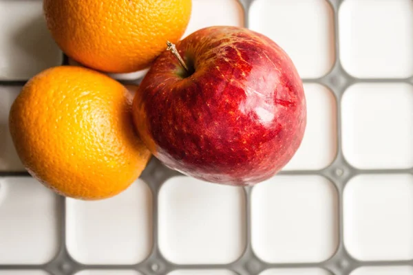 Ensembles Fruits Frais Appétissants Sur Une Table Cuisine Légère Couleurs — Photo