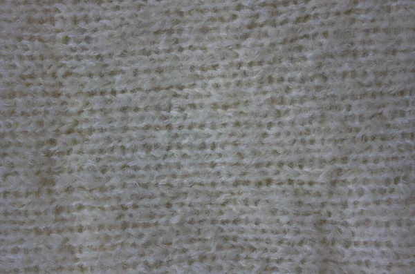 Tekstur Rajutan Warna Putih Knitwear Terbuat Dari Wol Alami Hangat — Stok Foto
