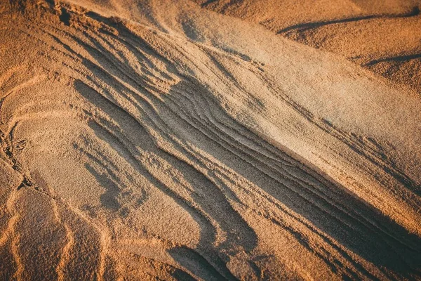 Desert Sand Dune Layered Structure Evening Sunlight Toning Vignetting — Stock Photo, Image