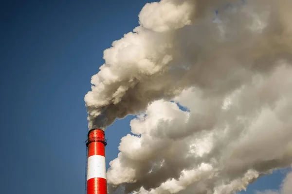 Ατμοσφαιρική Ρύπανση Εκπομπές Ρύπων Κακή Οικολογία Πυκνά Σύννεφα Καπνού Από — Φωτογραφία Αρχείου