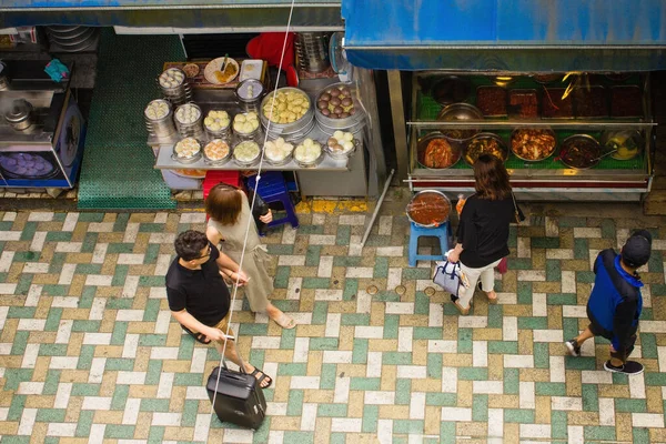 Tradycyjny Lokalny Rynek Stragany Narodową Żywnością Handel Uliczny Ciepły Letni — Zdjęcie stockowe