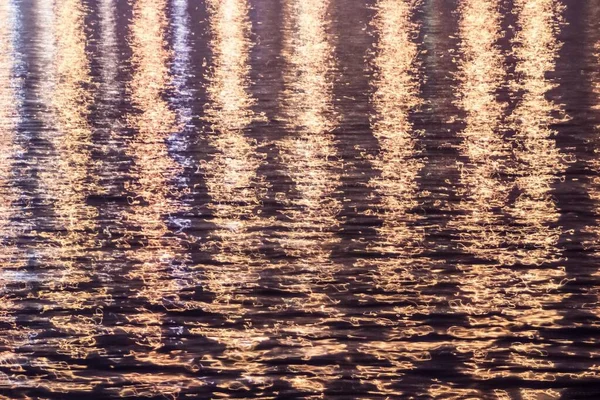 Reflection Lights Dark Water Night Lighting Illumination Fine Ripples Blurry — Stock Photo, Image