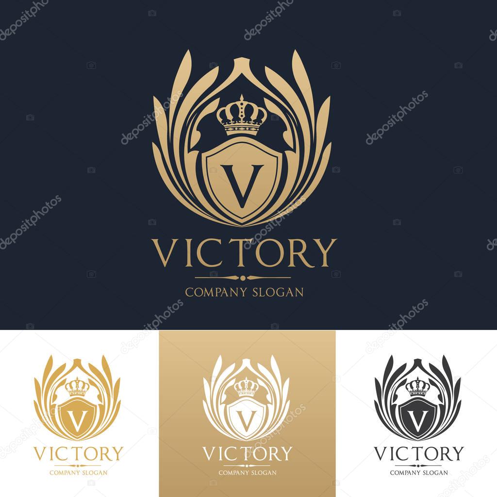 Victory logo template