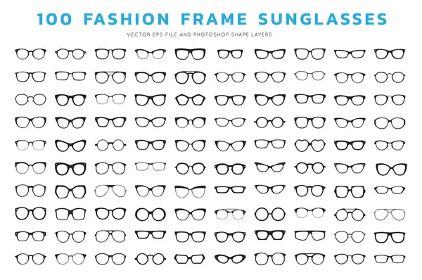 Set di icone per occhiali . — Vettoriale Stock