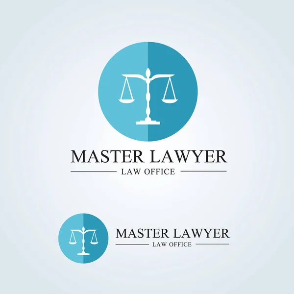 Design de vetor de ícone de logotipo de escritório de advocacia. legal, advogado, escala, modelo de logotipo do vetor . — Vetor de Stock