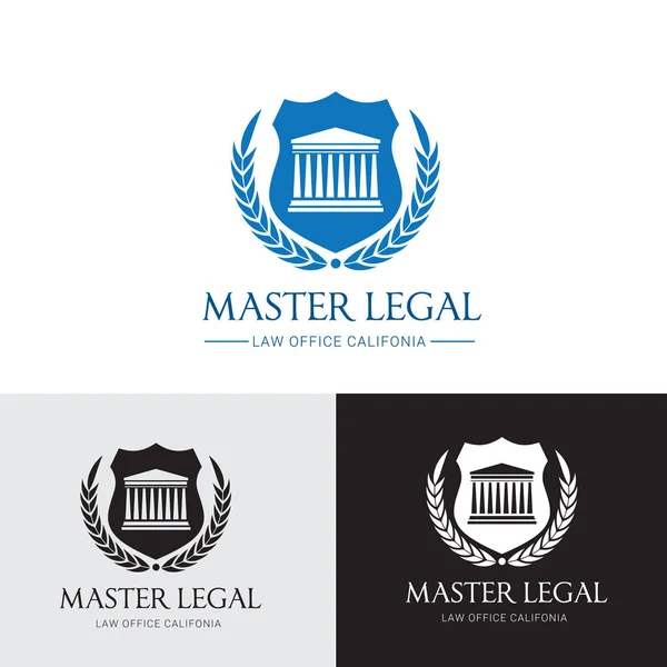 Escritório de advocacia logotipo ícone vetor design.legal, advogado, escala, modelo de logotipo do vetor — Vetor de Stock