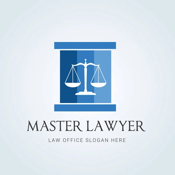 Law firm logo icon vector design. legal, lawyer, scale, vector logo template — Stock Vector