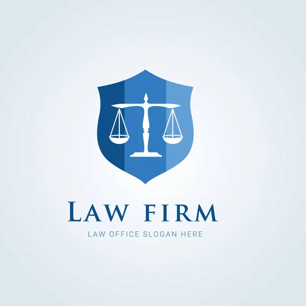 Law firm logo icon vector design. legal, lawyer, scale, vector logo template — Stock Vector