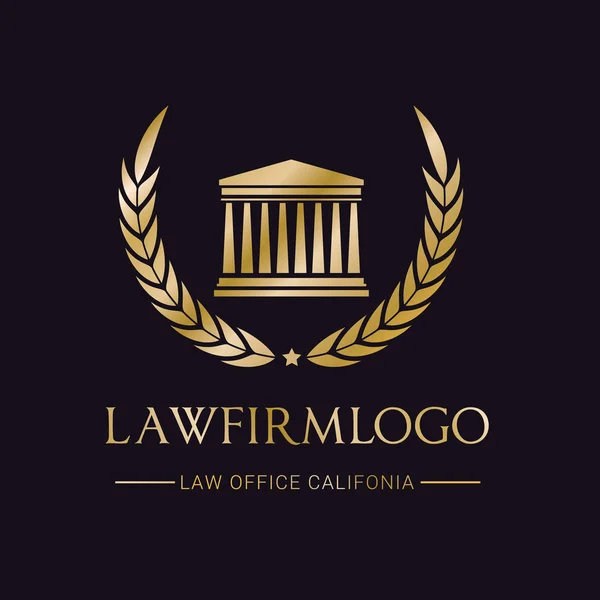 Νόμος εταιρεία εικονίδιο διάνυσμα λογοτύπου. νομικής, δικηγόρος, κλίμακας, πρότυπο λογότυπο φορέα — Διανυσματικό Αρχείο