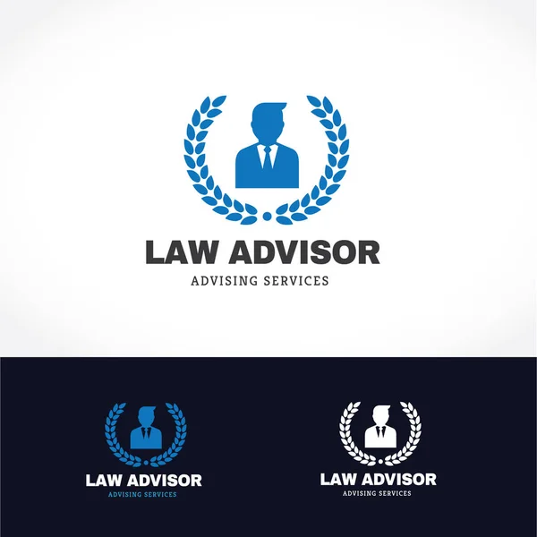 Law firm logo icon vector design. Universal legal, lawyer, scale — Stock Vector