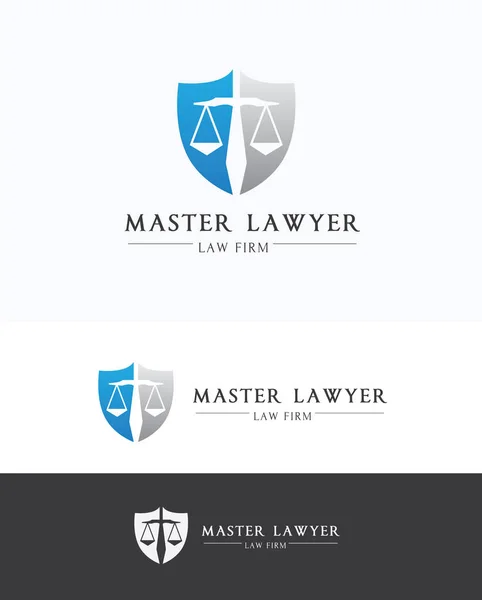 Wet vaste pictogram vector embleemontwerp. juridische, advocaat, law office met creatieve symbool. — Stockvector