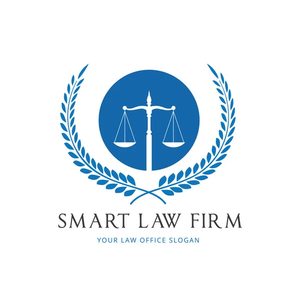 Law firm logo icon vector design. legal, lawyer, law office with creative  symbol. — Stock Vector