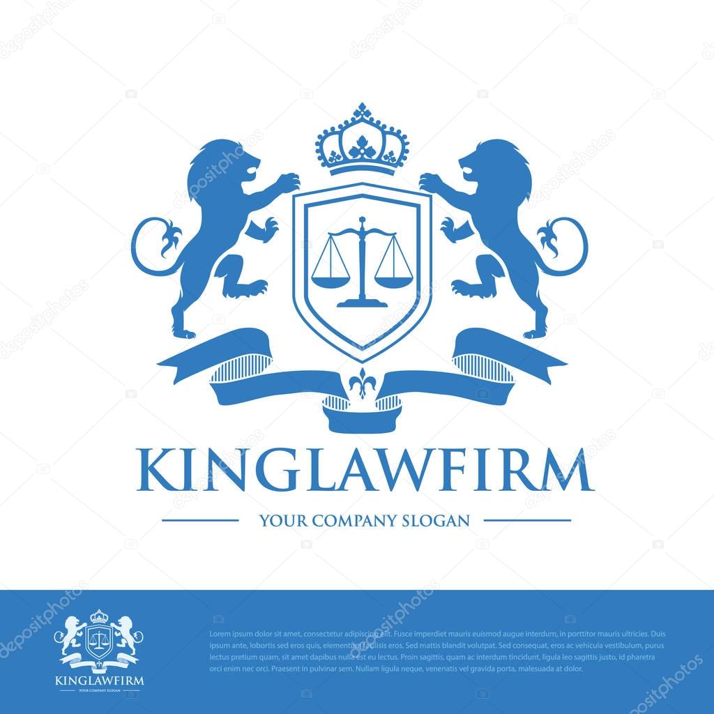 Law firm logo icon vector design. legal, lawyer, scales , creative idea with law symbol vector illustrations.