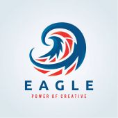 Eagle Logo, pták logo sada, logo Sokol, jestřáb logo, vektorové logo šablona