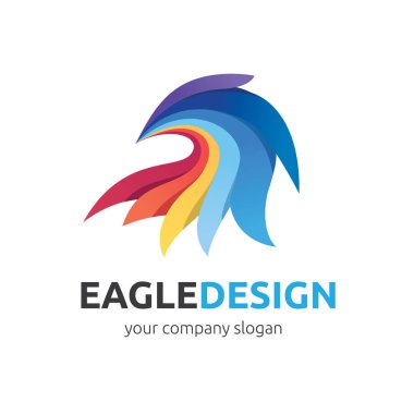 Logo, kuş logo koymak, Falcon logosu, Hawk logo vektör logo şablonu kartal