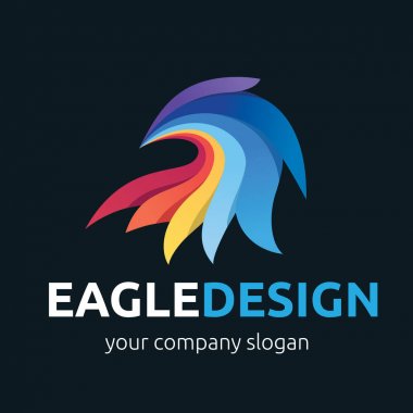 Logo, kuş logo koymak, Falcon logosu, Hawk logo vektör logo şablonu kartal