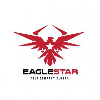 Logo, kuş logo koymak, Falcon logosu, Hawk logo vektör logo şablonu kartal