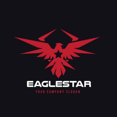 Logo, kuş logo koymak, Falcon logosu, Hawk logo vektör logo şablonu kartal