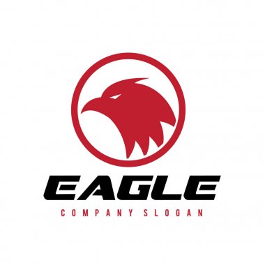 Logo, kuş logo koymak, Falcon logosu, Hawk logo vektör logo şablonu kartal