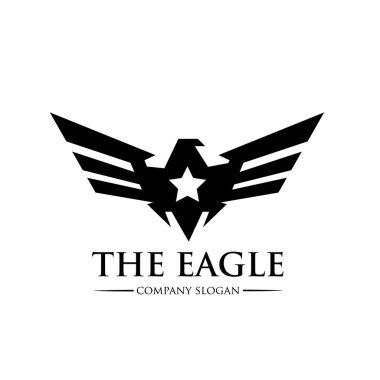 Logo, kuş logo koymak, Falcon logosu, Hawk logo vektör logo şablonu kartal.