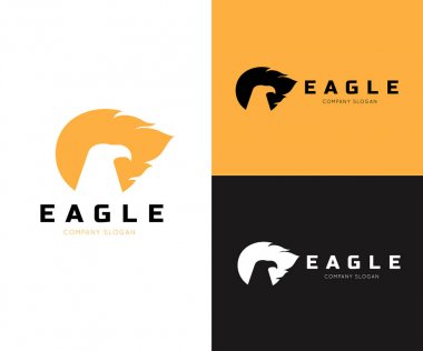 Logo, kuş logo koymak, Falcon logosu, Hawk logo vektör logo şablonu kartal 