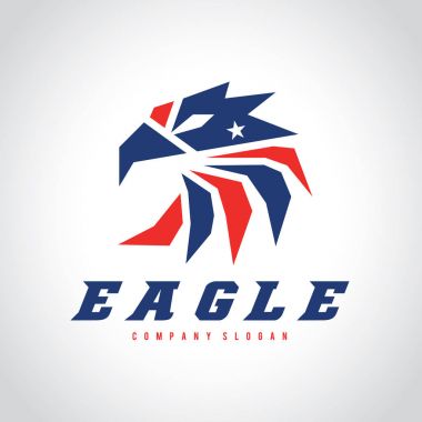 Logo, kuş logo koymak, Falcon logosu, Hawk logo vektör logo şablonu kartal 