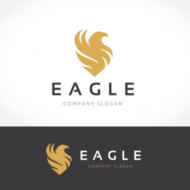Logo, kuş logo koymak, Falcon logosu, Hawk logo vektör logo şablonu kartal