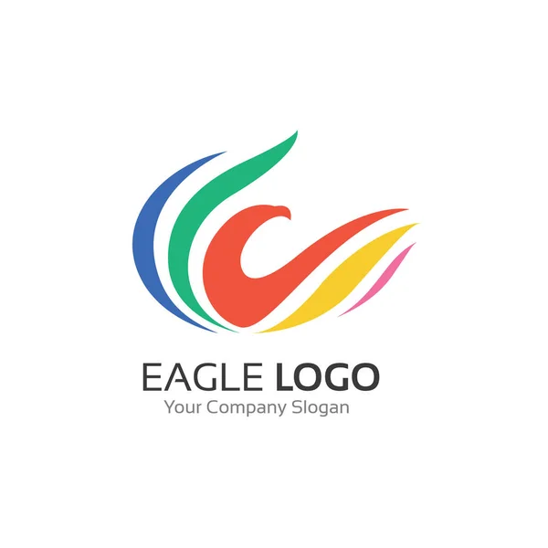 Logotipo de águia, Conjunto de logotipo de pássaro, Logotipo de falcão, Logotipo de falcão, Modelo de logotipo do vetor . — Vetor de Stock