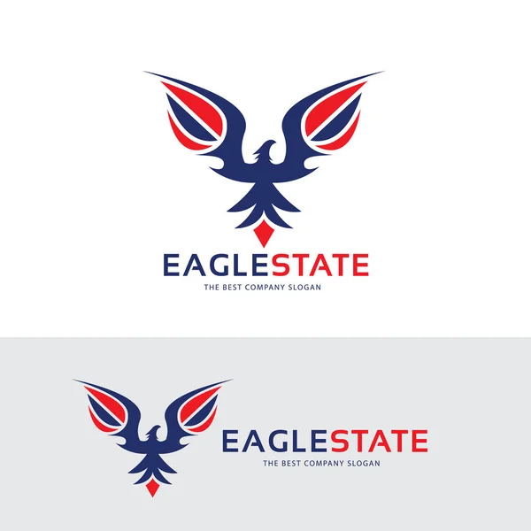 Eagle-Logo, Bird logo set, Falcon logo, Hawk logo, Vector logo sjabloon. — Stockvector
