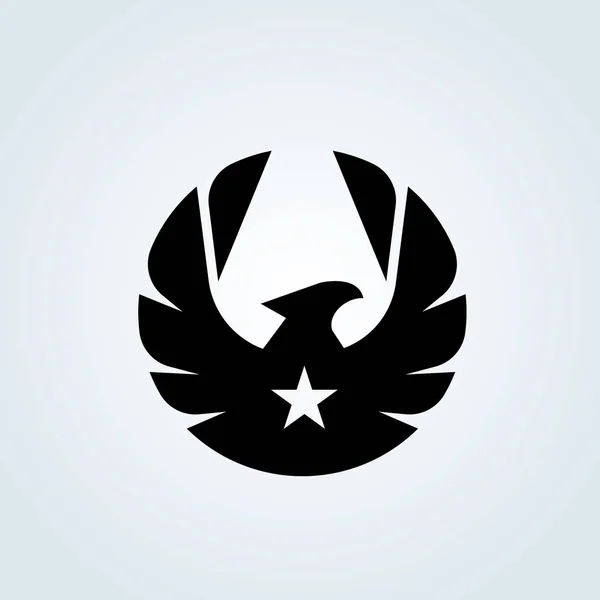 イーグルのロゴ、鳥のロゴを設定、ファルコンのロゴ、ホークのロゴ、ベクトルのロゴのテンプレート — ストックベクタ