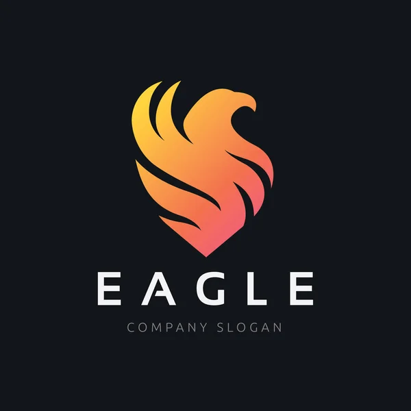 Logo Eagle, set logo Bird, logo Falcon, logo Hawk, modello logo Vector — Vettoriale Stock