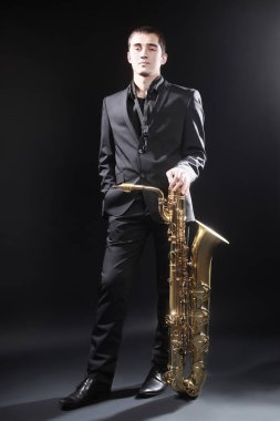 Saxophone Player Saxophonist Jazz man clipart