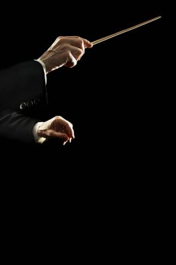 Orchestra conductor music hands clipart