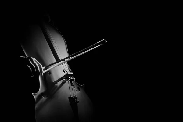 Violoncellista che suona il violoncello — Foto Stock