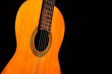 Akustik gitar klasik İspanyol gitar yakın çekim