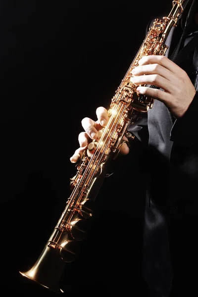 Saxofoon blaasinstrument Jazz muzikant — Stockfoto