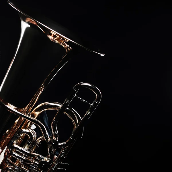 Tuba-Blasinstrument. Blasmusik-Instrument — Stockfoto