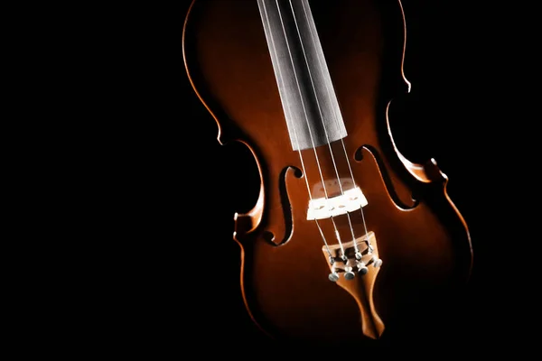 Violin close up music instrument strings — Stock Photo, Image