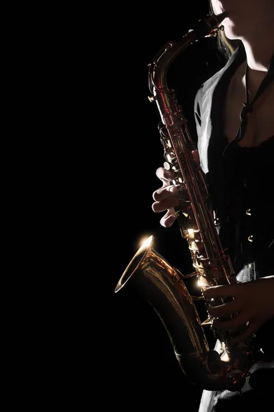 Saxofonist Saxofonist spielt Jazzmusik — Stockfoto