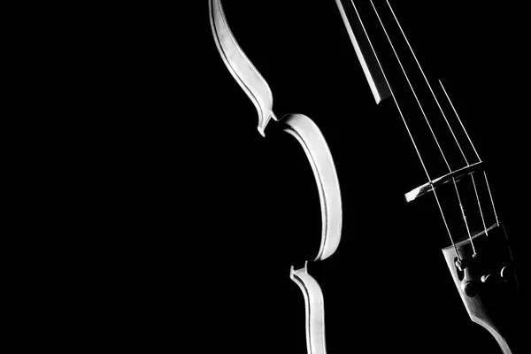 Оркестр скрипичных музыкальных инструментов. Силуэт скрипичной струны Лицензионные Стоковые Фото