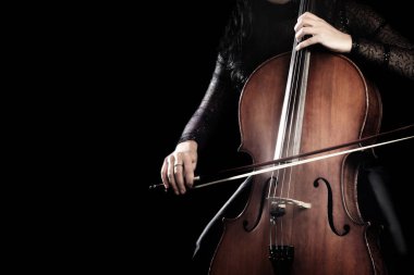 Cello player. Cellist hands playing cello clipart