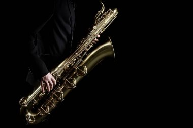 Saxophone player jazz music instrument clipart