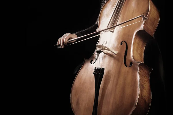 Violoncelo. Mãos violoncelo tocando violoncelo — Fotografia de Stock