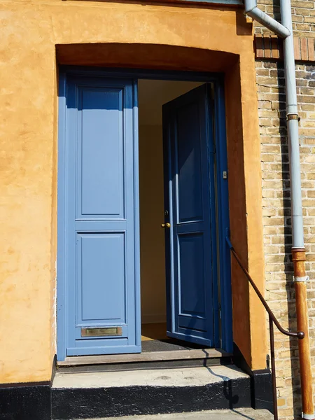 Porta d'ingresso colorata tradizionale Danimarca — Foto Stock