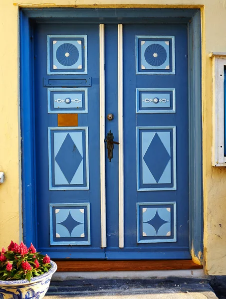 Традиційний барвистий передні двері Данії — стокове фото
