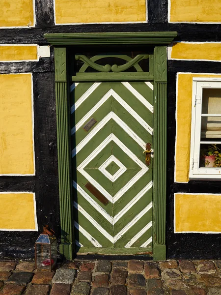 Pintu depan Denmark yang berwarna-warni tradisional — Stok Foto