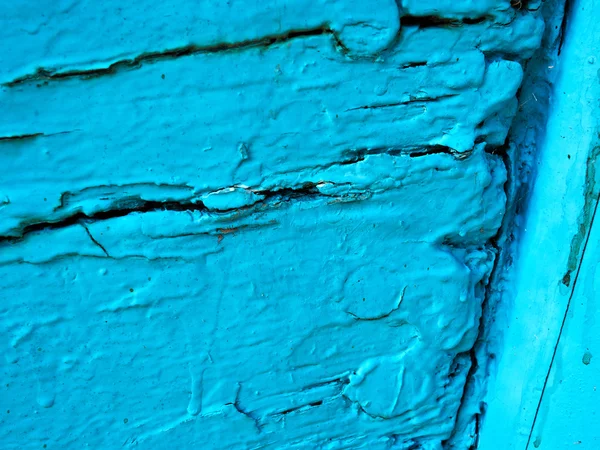 Aged wood painted in warm blue — Stock Photo, Image