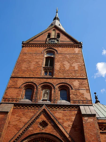 Flensburg 독일에서 유명한 세인트 메리 교회 — 스톡 사진