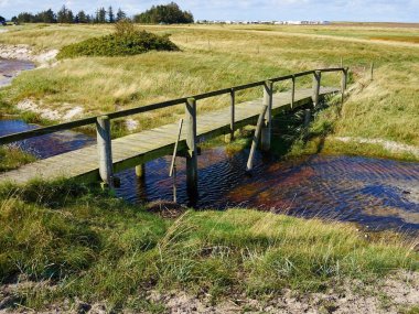 Küçük ahşap yaya köprüsü 